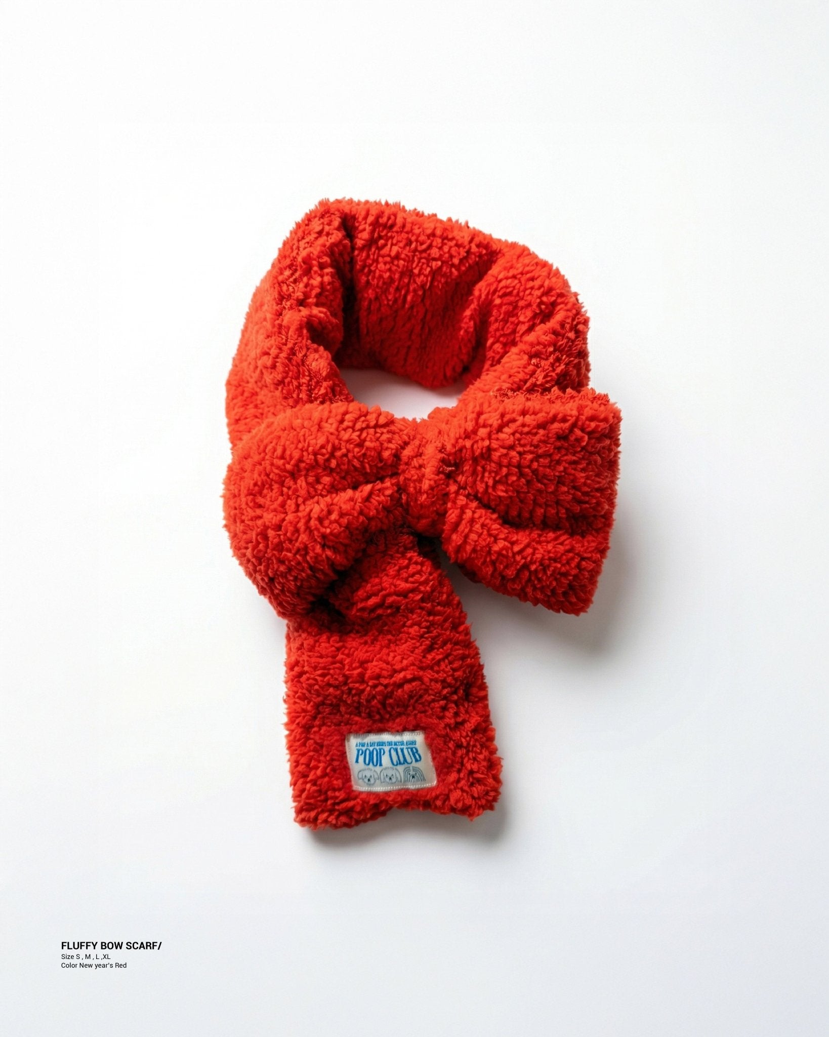 FLUFFY BOW SCARF 毛絨蝴蝶結圍巾 - 𝗣𝗢𝗢𝗣 𝗖𝗟𝗨𝗕®