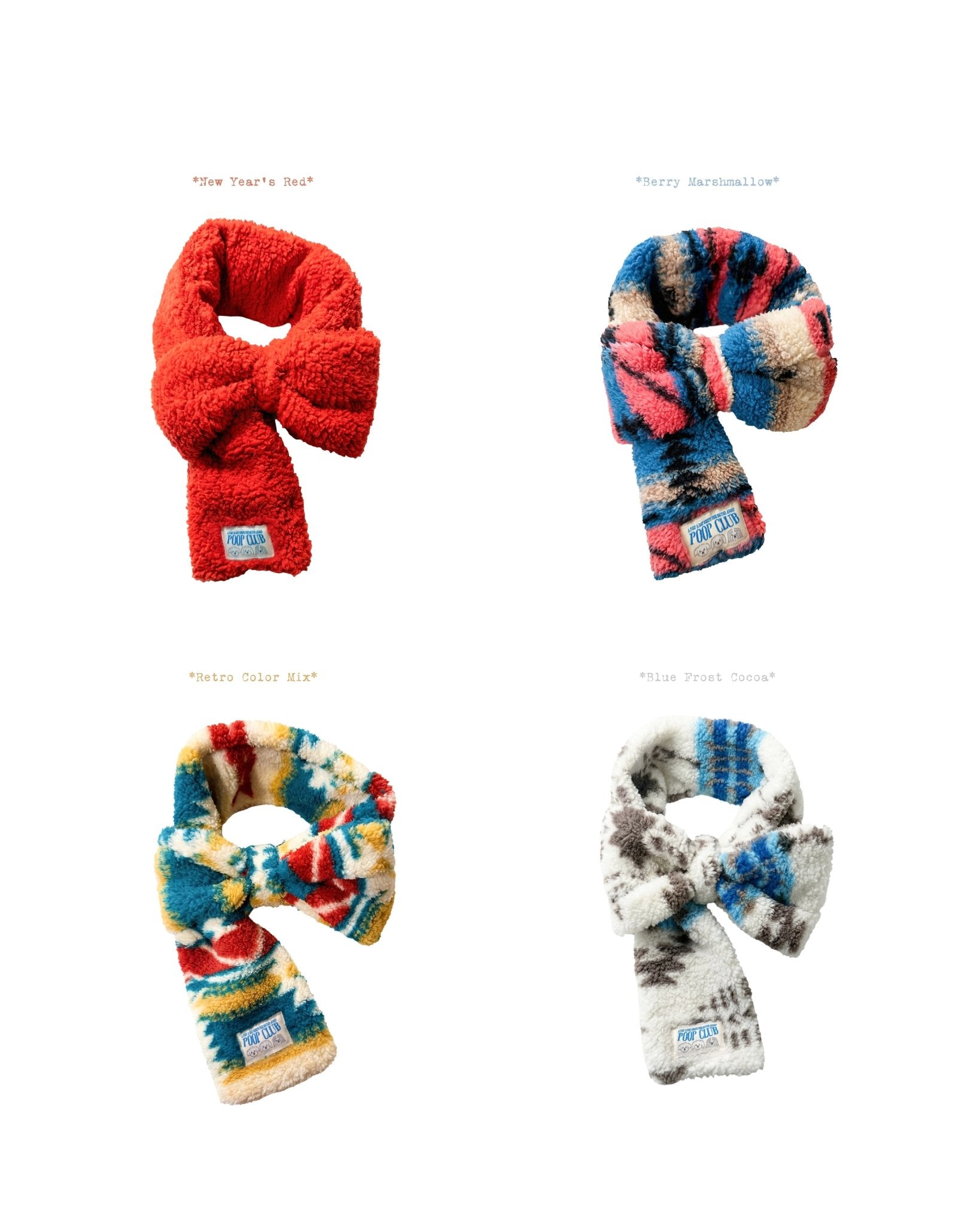 FLUFFY BOW SCARF 毛絨蝴蝶結圍巾 - 𝗣𝗢𝗢𝗣 𝗖𝗟𝗨𝗕®