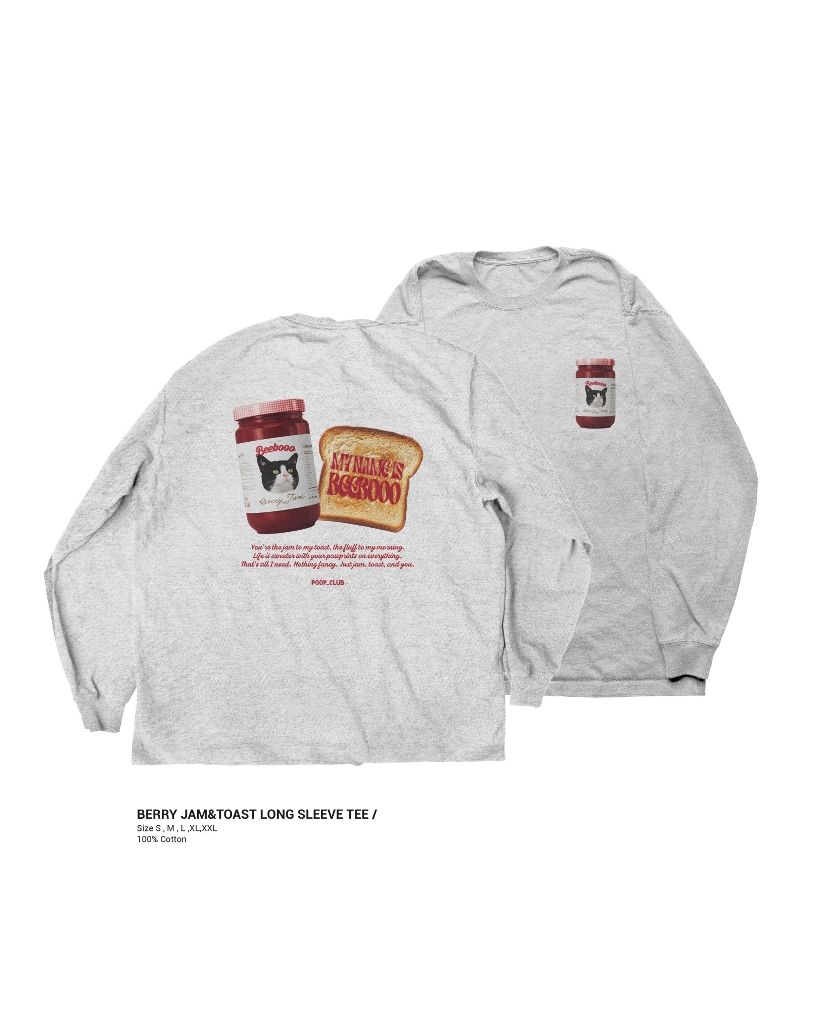 JAM & TOAST LONG SLEEVE TEE 果醬落肩薄長袖 - 𝗣𝗢𝗢𝗣 𝗖𝗟𝗨𝗕®