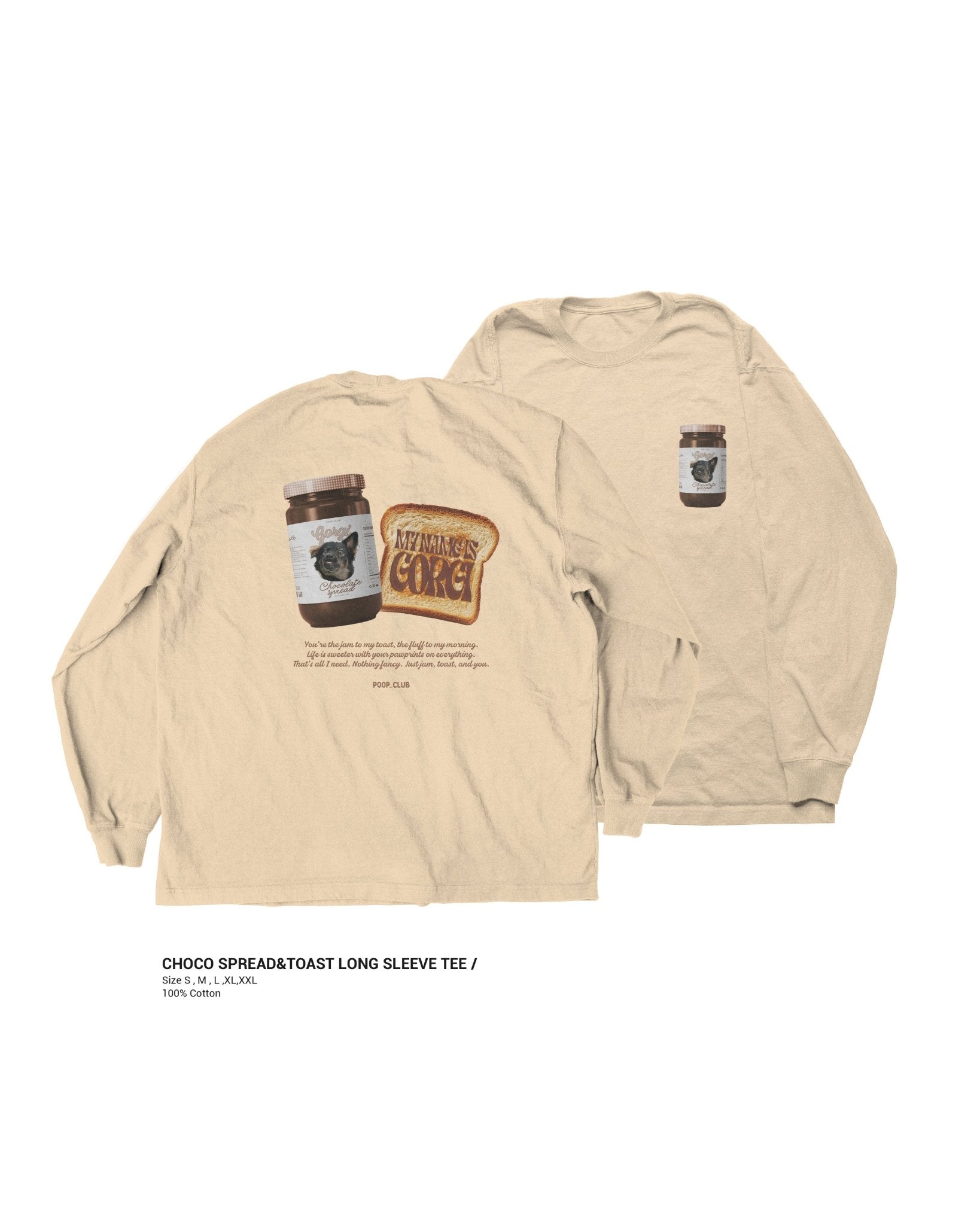 JAM & TOAST LONG SLEEVE TEE 果醬落肩薄長袖 - 𝗣𝗢𝗢𝗣 𝗖𝗟𝗨𝗕®