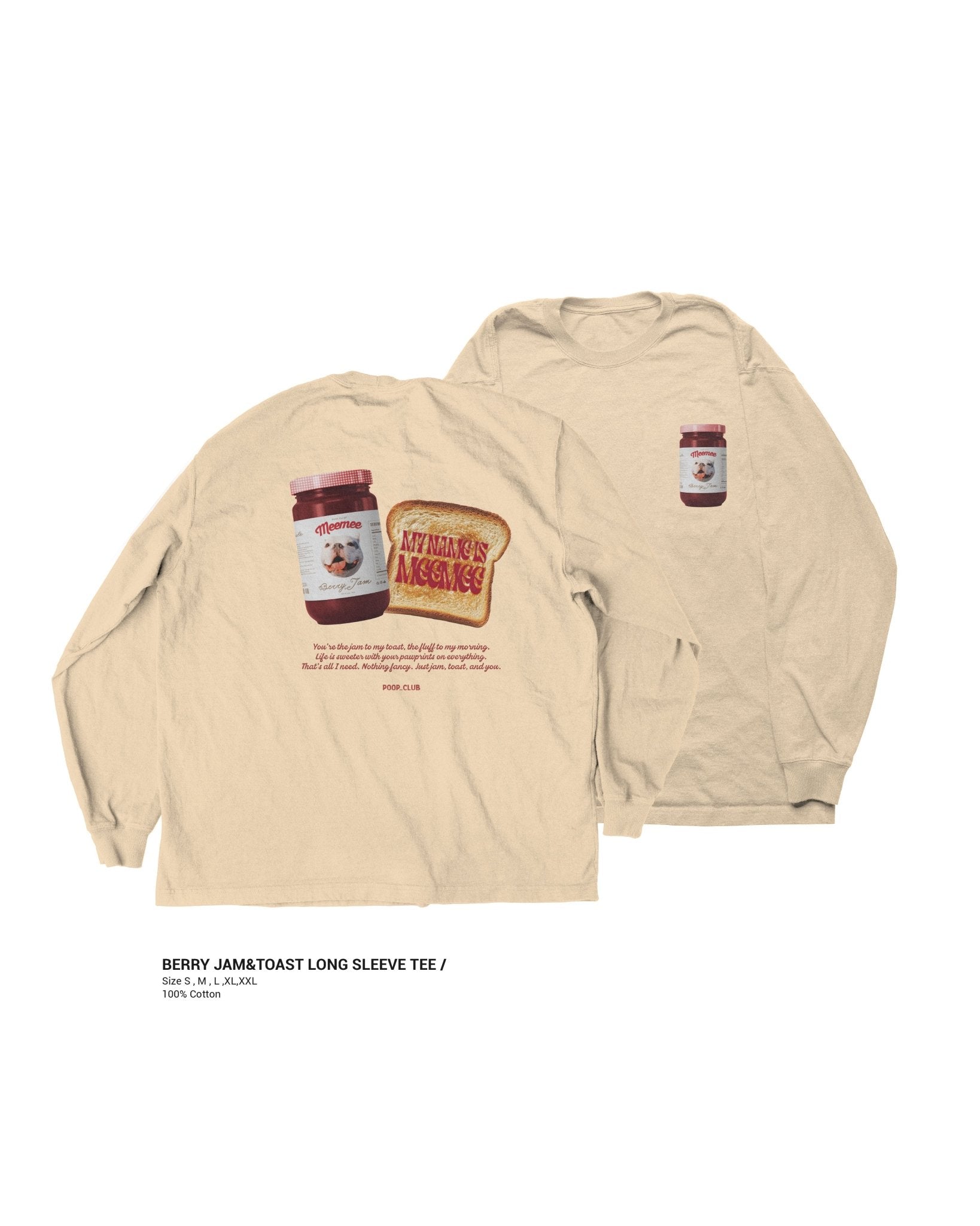 JAM & TOAST LONG SLEEVE TEE 果醬落肩薄長袖 - 𝗣𝗢𝗢𝗣 𝗖𝗟𝗨𝗕®