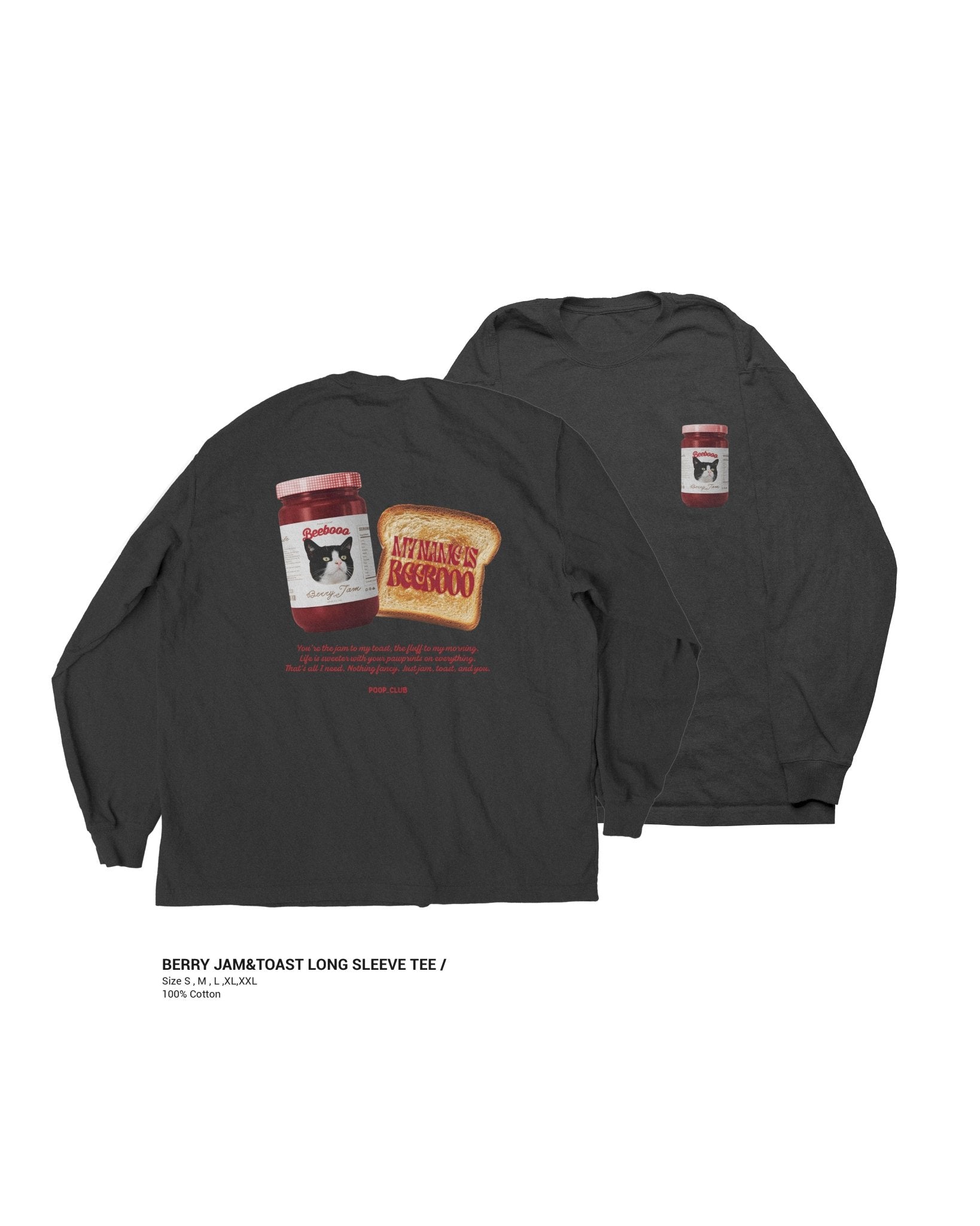 JAM & TOAST LONG SLEEVE TEE 果醬落肩薄長袖 - 𝗣𝗢𝗢𝗣 𝗖𝗟𝗨𝗕®