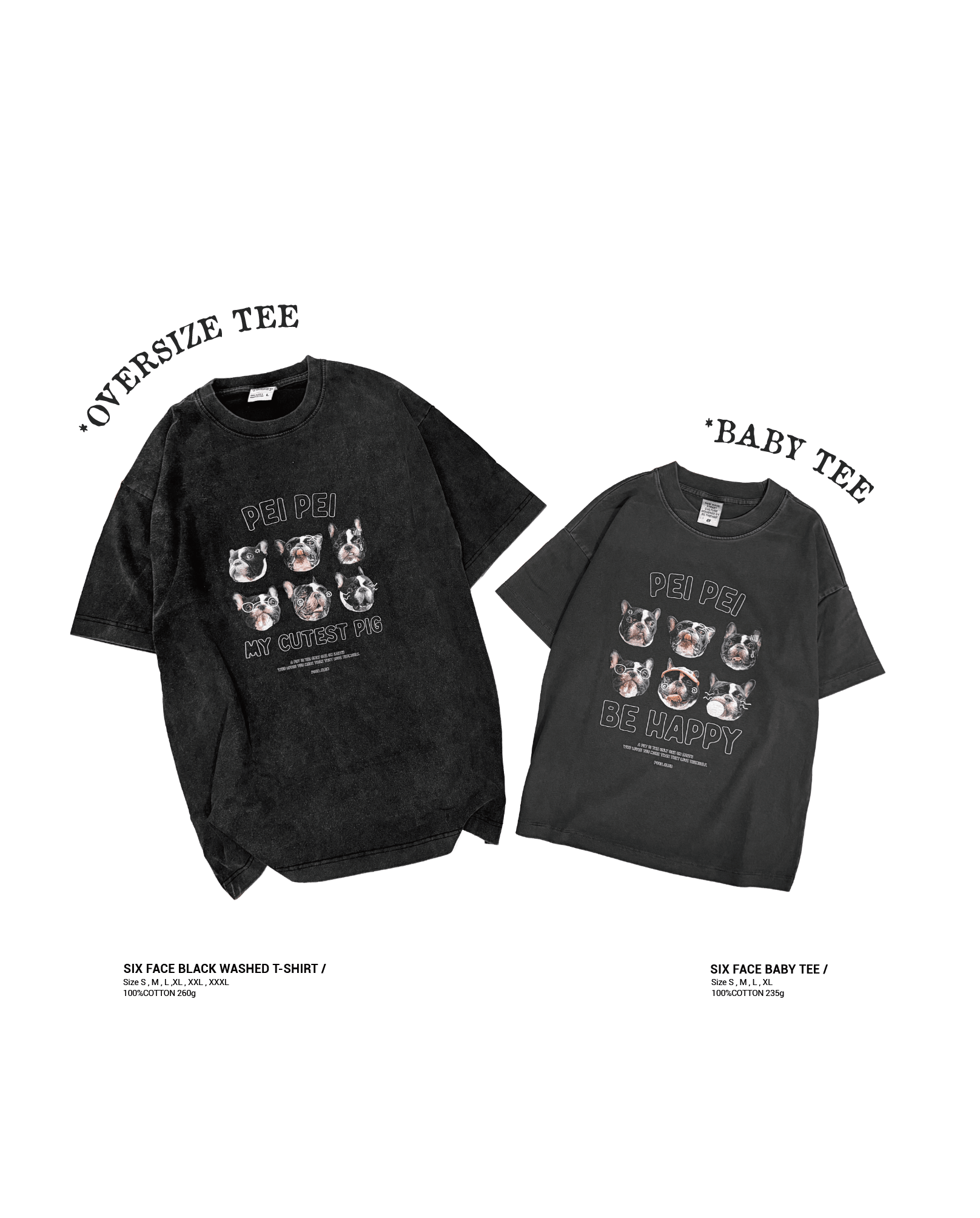 SIX FACE T-SHIRT 2.0 寵物六頭踢 - 𝗣𝗢𝗢𝗣 𝗖𝗟𝗨𝗕®