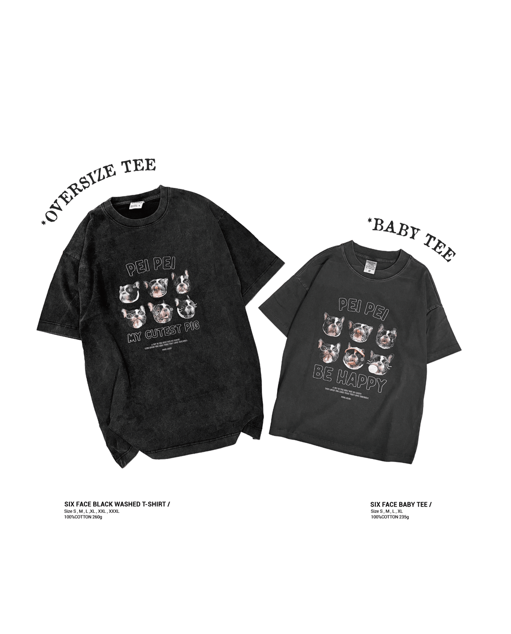 SIX FACE T-SHIRT 2.0 寵物六頭踢 - 𝗣𝗢𝗢𝗣 𝗖𝗟𝗨𝗕®